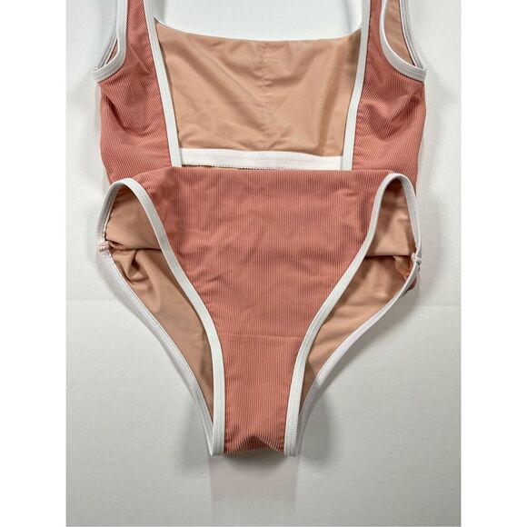 LainSnow Ocean Isle Womens One Piece Swim Bathing Suit Blush Nude Size Large EUC - Picture 8 of 10